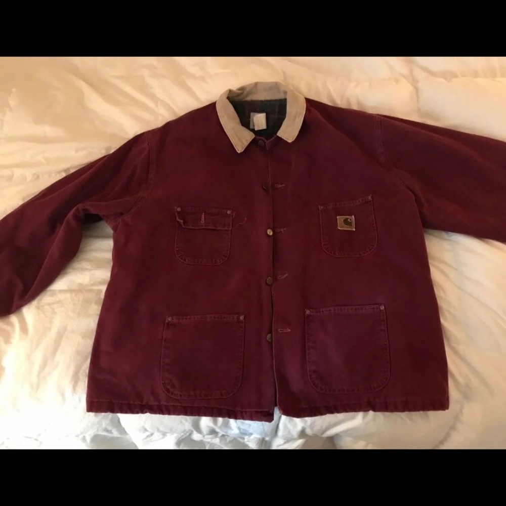 Vintage Carhartt Chore Coat - Maroon